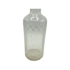 Antique Clear Glass Embossed Barbers Bottle 