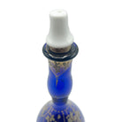 Antique Cobalt Blue Art Nouveau Floral Gilded Barbers Bottle 