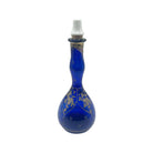Antique Cobalt Blue Art Nouveau Floral Gilded Barbers Bottle 