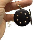 Antique Victorian UNUSED 14K Enamel & Seed Pearl Mourning Locket