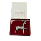 Vintage Sterling Silver Oneida Heirloom Santa's Reindeer Cupid Christmas Ornament / Brooch