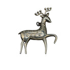 Vintage Sterling Silver Oneida Heirloom Santa's Reindeer Cupid Christmas Ornament / Brooch