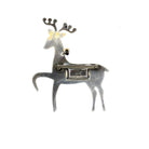 Vintage Sterling Silver Oneida Heirloom Santa's Reindeer Cupid Christmas Ornament / Brooch