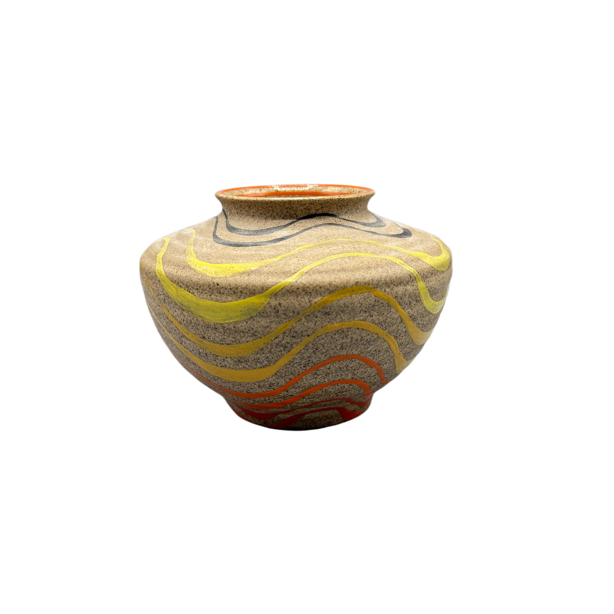 Vintage Mid Century Modern Bizarre Clarice Cliff Hand Painted Vase