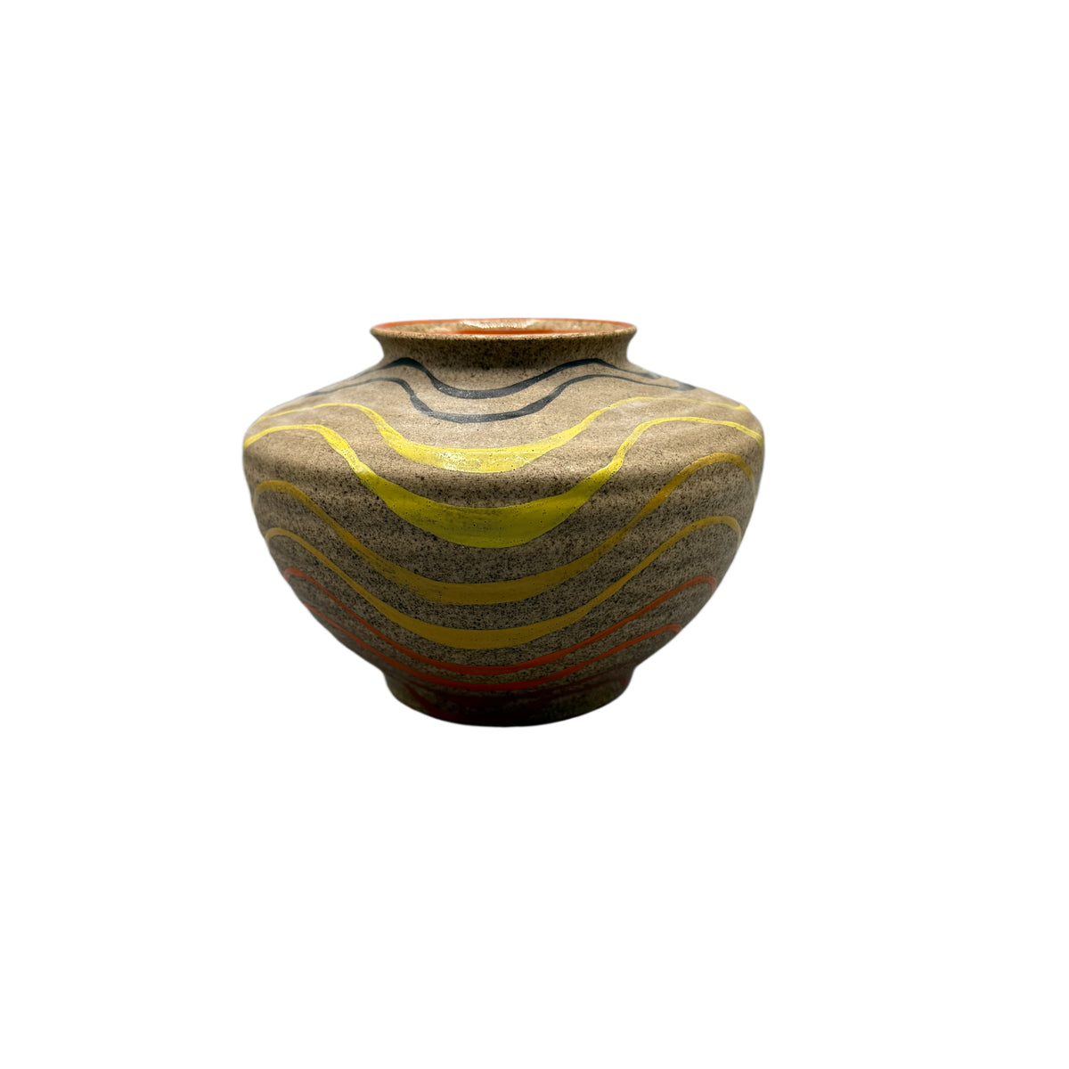 Vintage Mid Century Modern Bizarre Clarice Cliff Hand Painted Vase