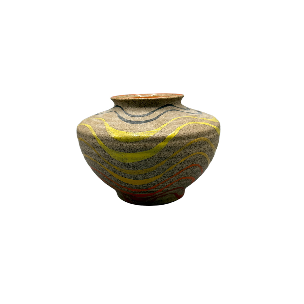 Vintage Mid Century Modern Bizarre Clarice Cliff Hand Painted Vase