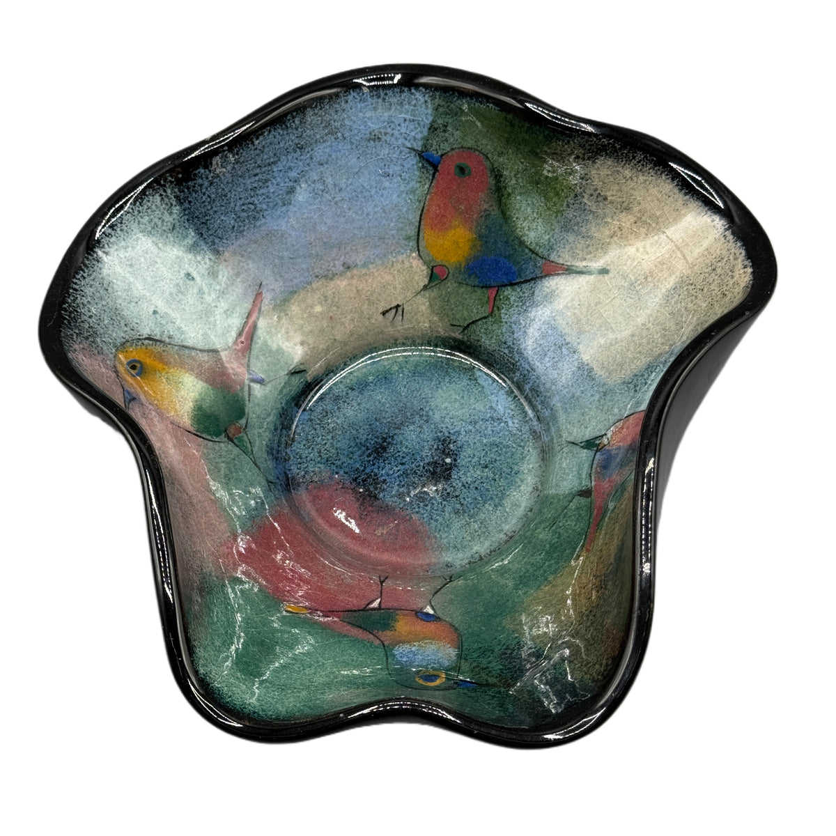 Vintage Polia Pillin Signed Mid-century Modern California Studio Pottery Bowl