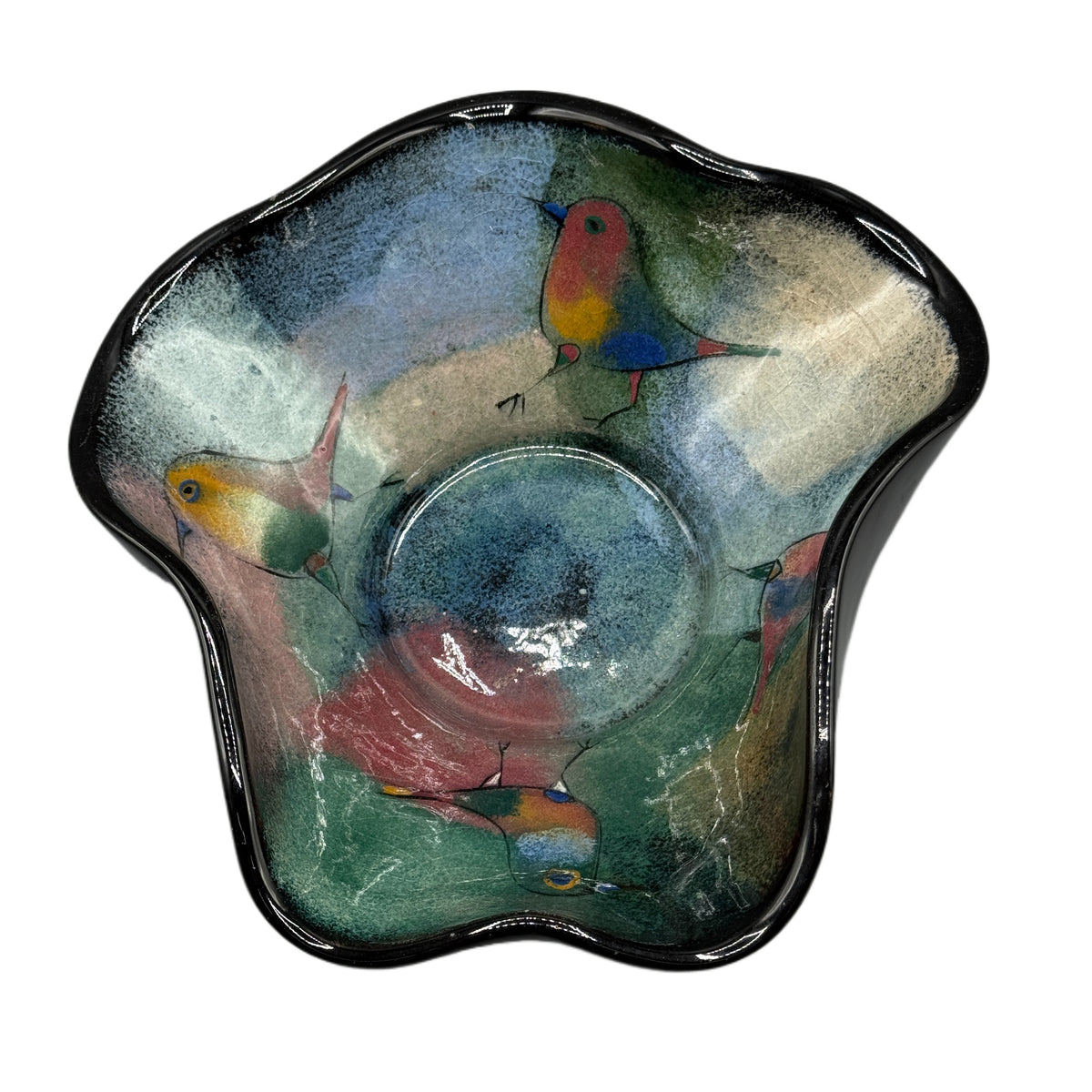 Vintage Polia Pillin Signed Mid-century Modern California Studio Pottery Bowl