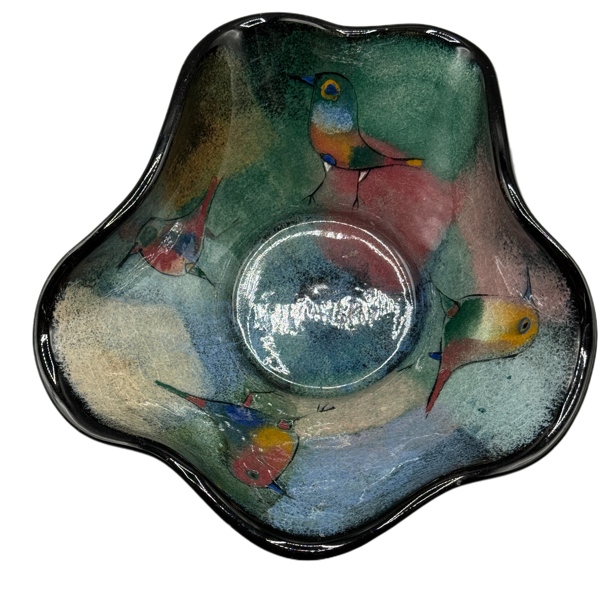 Vintage Polia Pillin Signed Mid-century Modern California Studio Pottery Bowl