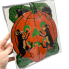 Vintage 1930's-1940's Beistle Halloween Die-Cut Jack O' Lantern & Mice 