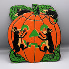 Vintage 1930's-1940's Beistle Halloween Die-Cut Jack O' Lantern & Mice 