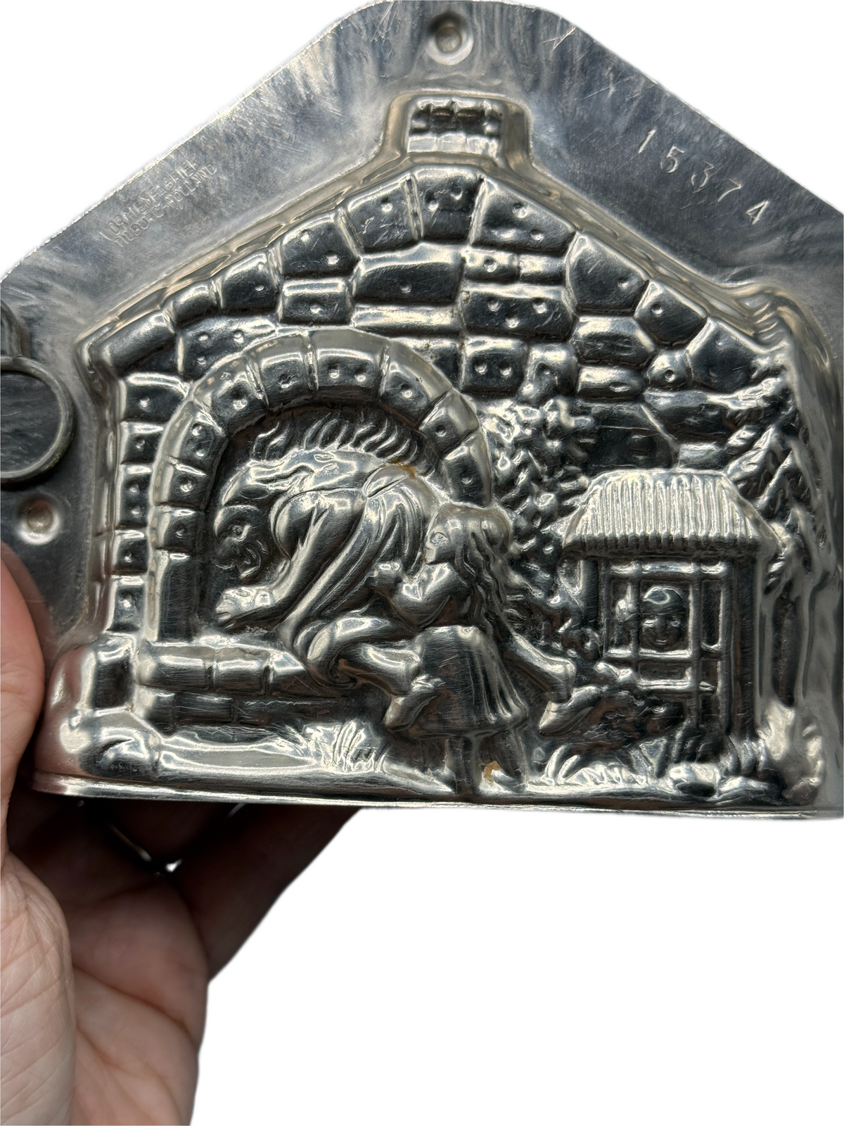 Vintage Metal Chocolate Mold Hansel & Gretal & The Witch