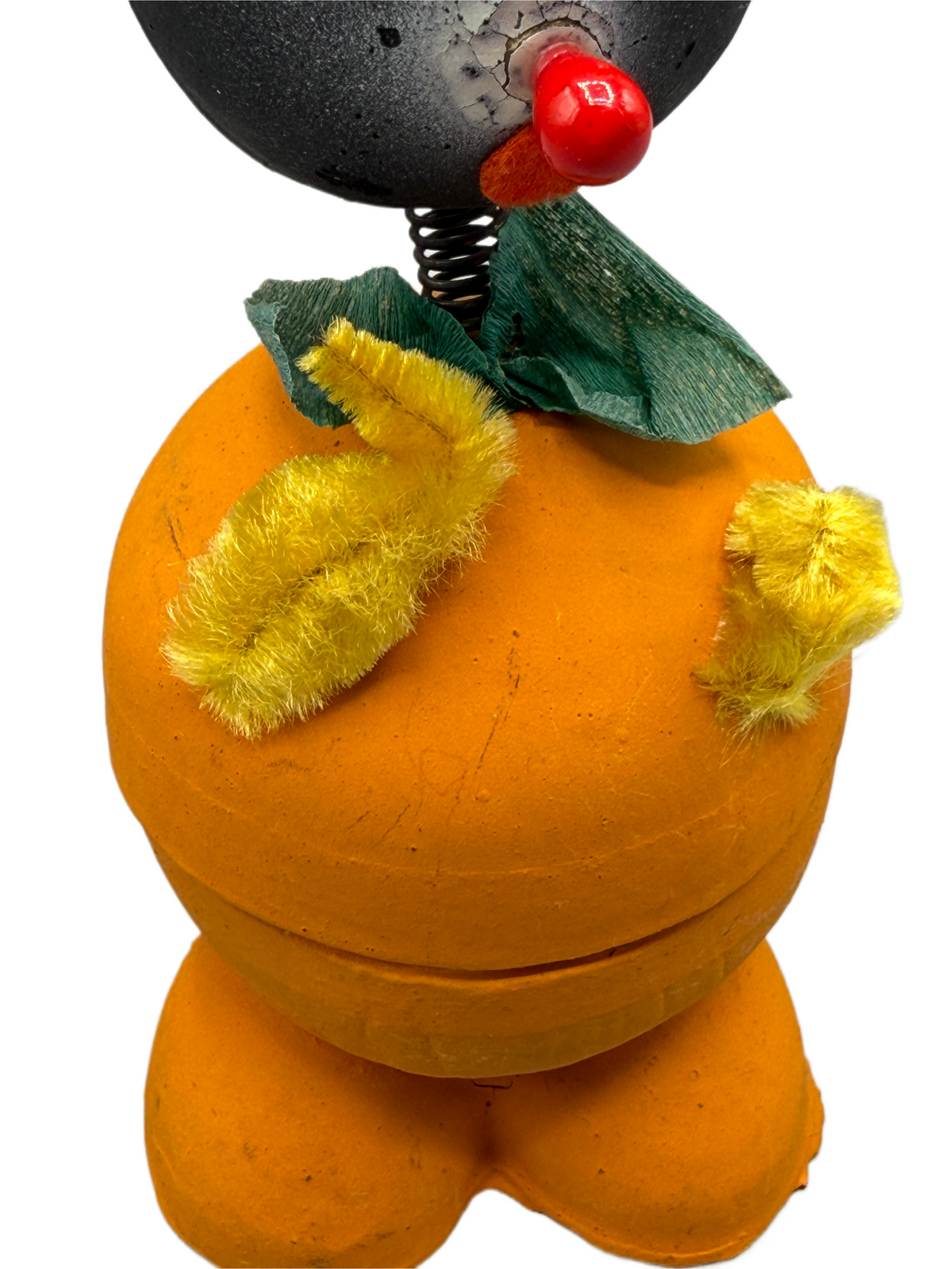 Vintage Western Germany Halloween Black Cat Bobblehead Candy Container