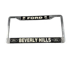 Vintage Metal Ford Beverly Hills License Plate Frame