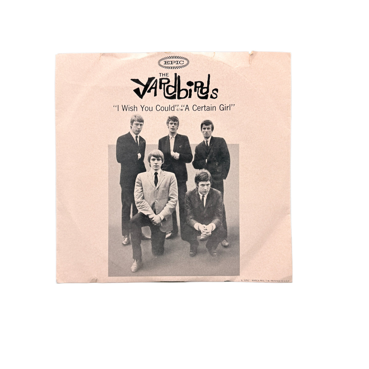 Vintage RARE Yardbirds 45 Vinyl Misprint "I Wish You Could"