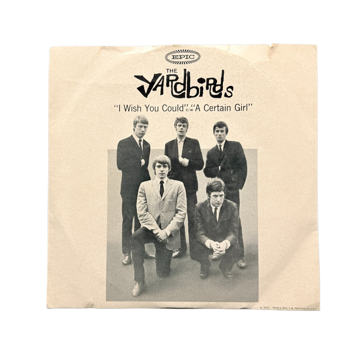 Vintage RARE Yardbirds 45 Vinyl Misprint "I Wish You Could"