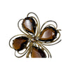 Vintage Weiss 4 Leaf Clover Rhinestone Gold Tone Brooch