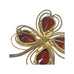 Vintage Weiss 4 Leaf Clover Rhinestone Gold Tone Brooch