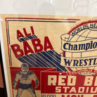 Vintage 1930's Ali Baba VS Everett Marshall Original Wrestling Poster