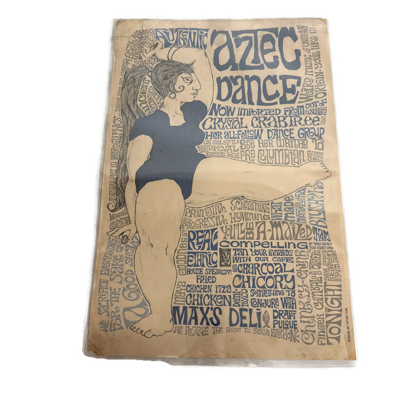 Vintage 1963 Aztec Dance Crystal Crabtree Festoon Films Poster