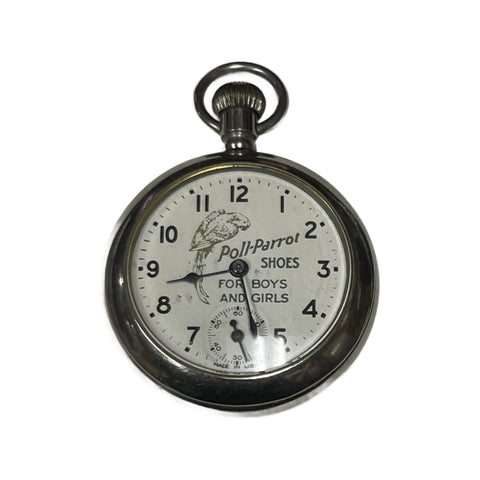 Vintage Promotional Poll Parrot Shoes Pocket Watch 