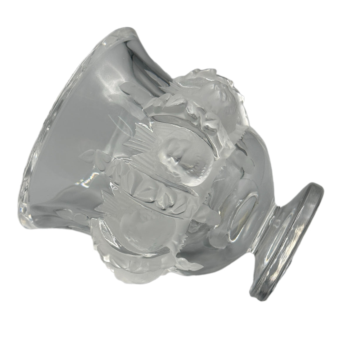 Vintage Signed Lalique Crystal Dampierre vase