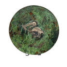 Vintage Peruvian Copper Enamel & Sterling Silver Bird Overlay Wall Plaque