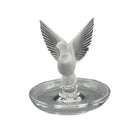Vintage Lalique Clear & Frosted Crystal Thalie Dove Ring Holder