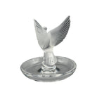 Vintage Lalique Clear & Frosted Crystal Thalie Dove Ring Holder