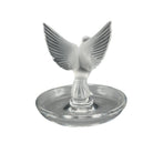 Vintage Lalique Clear & Frosted Crystal Thalie Dove Ring Holder