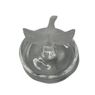 Vintage Lalique Clear & Frosted Crystal Thalie Dove Ring Holder