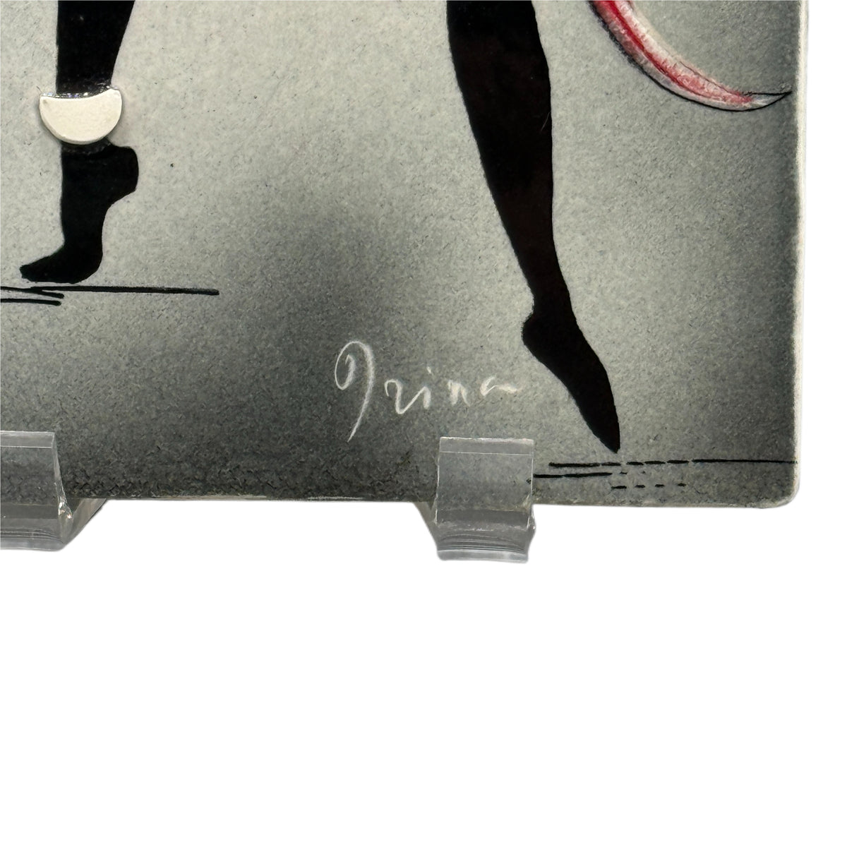 Mid Century Modern Irina Lorin Dancing Woman Tile/ Plaque