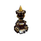 Antique Ruby Red Gold Painted Bohemian Glass Perfume Decanter Bottle