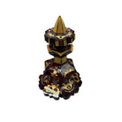 Antique Ruby Red Gold Painted Bohemian Glass Perfume Decanter Bottle