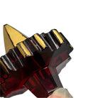 Antique Ruby Red Gold Painted Bohemian Glass Perfume Decanter Bottle