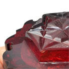 Antique Ruby Red Gold Painted Bohemian Glass Perfume Decanter Bottle