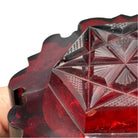 Antique Ruby Red Gold Painted Bohemian Glass Perfume Decanter Bottle