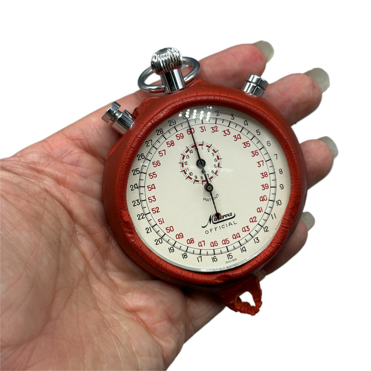 Vintage Rare Minerva 30 Seconds Rattrapante Stopwatch Working
