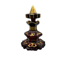 Antique Ruby Red Gold Painted Bohemian Glass Perfume Decanter Bottle