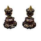 Antique Ruby Red Gold Painted Bohemian Glass Perfume Decanter Bottle