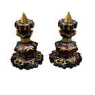 Antique Ruby Red Gold Painted Bohemian Glass Perfume Decanter Bottle