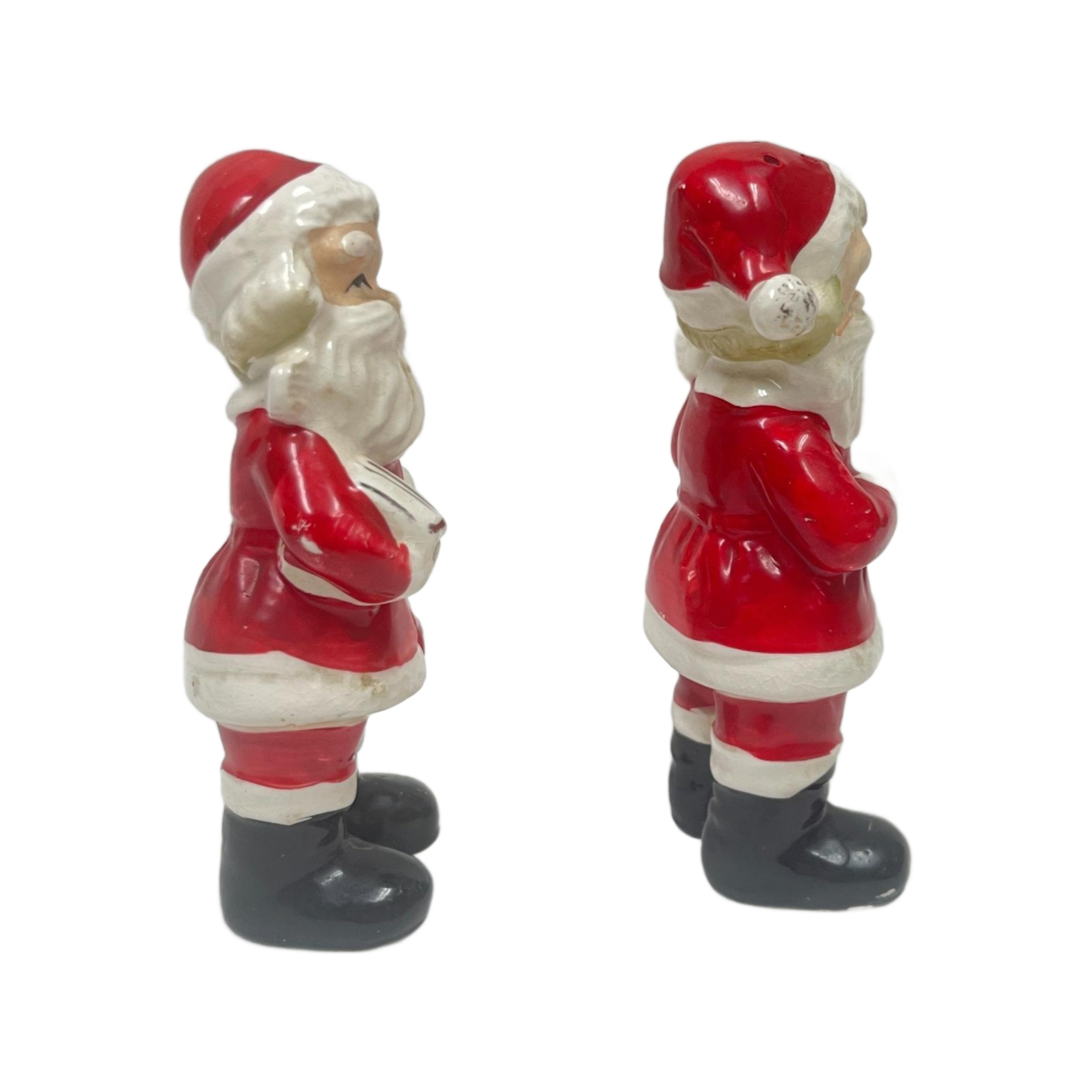 Vintage Pair of Santa Claus Salt & Pepper Shakers 