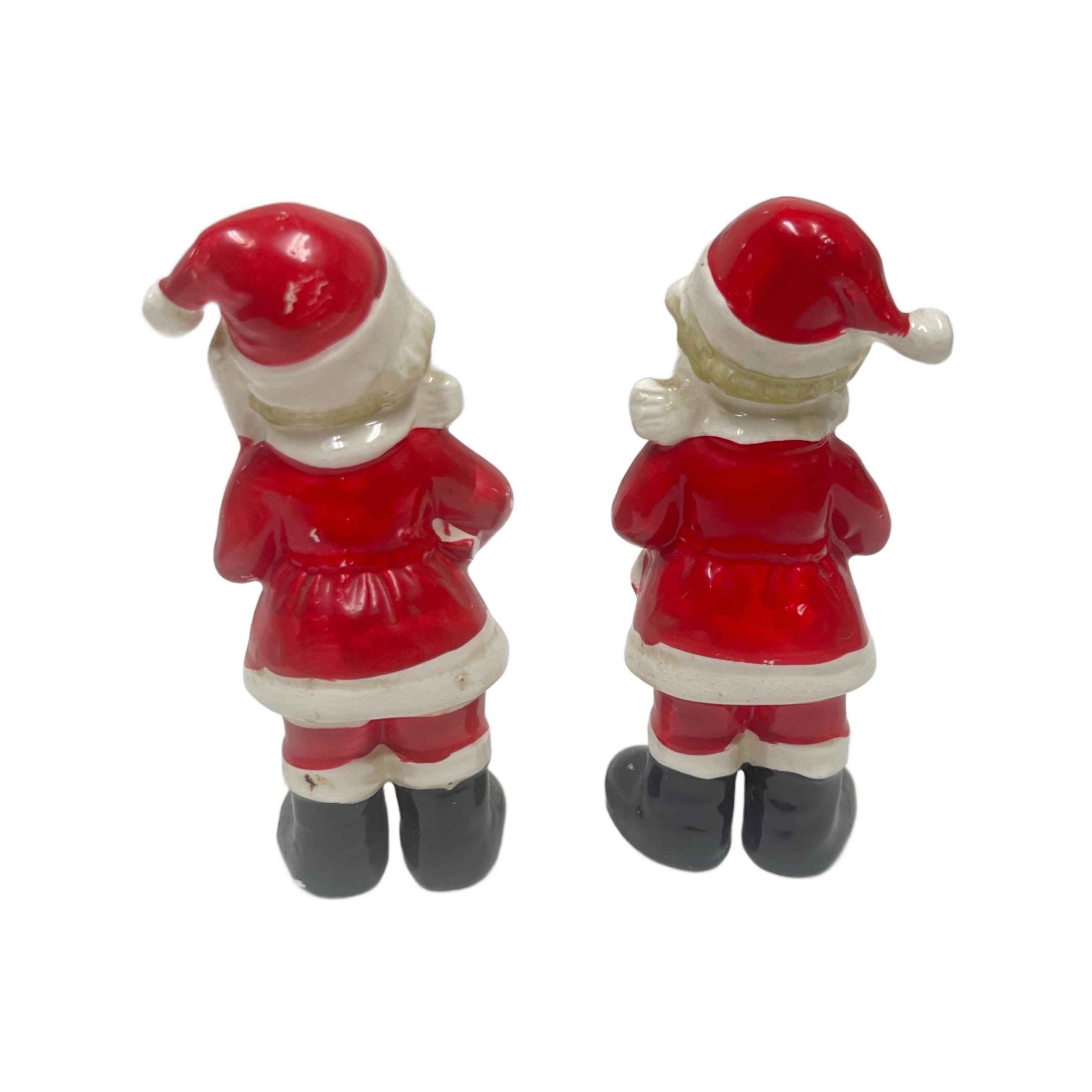 Vintage Pair of Santa Claus Salt & Pepper Shakers 