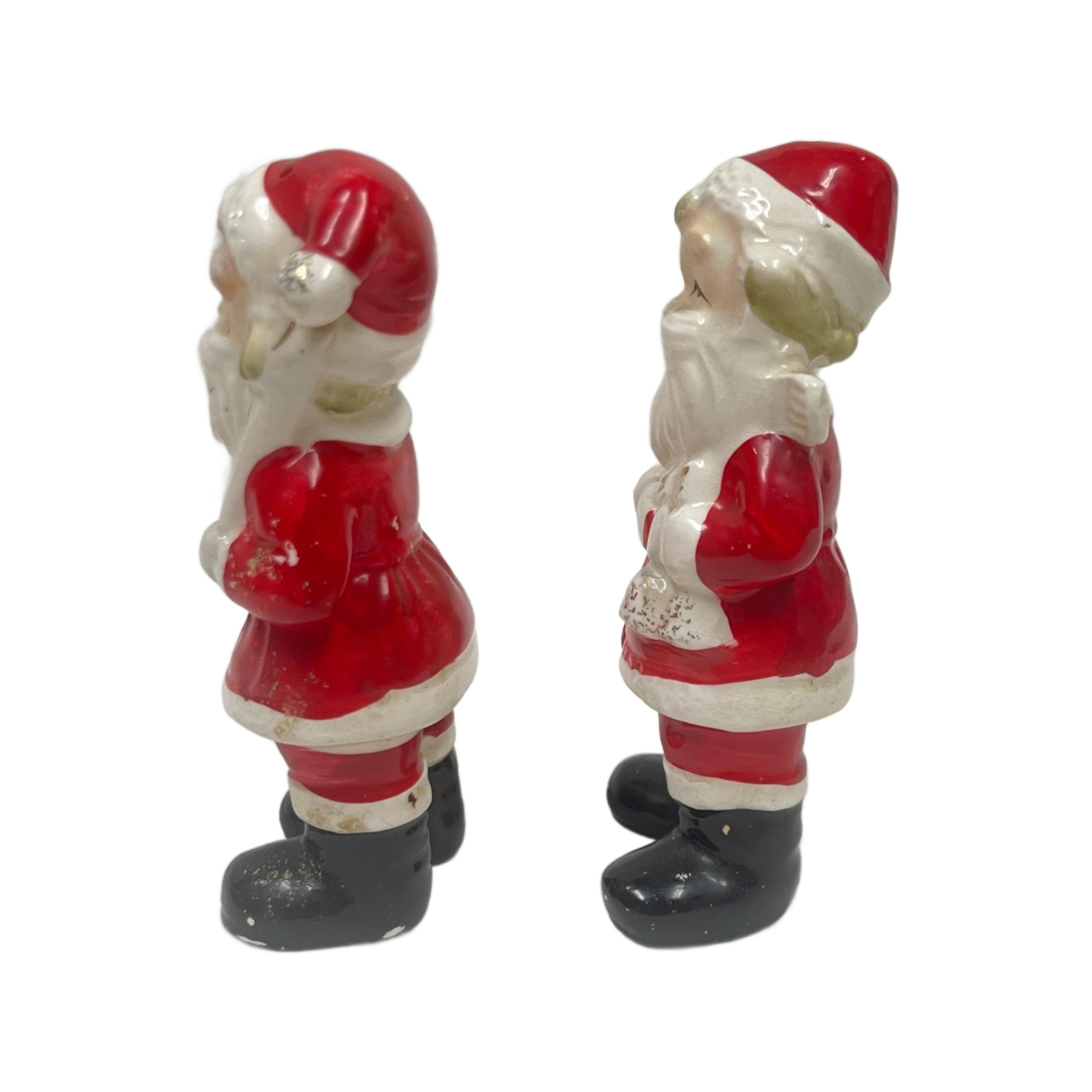 Vintage Pair of Santa Claus Salt & Pepper Shakers 