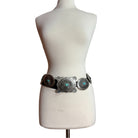Vintage Silver Native American Old Pawn Concho Turquoise Belt