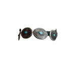 Vintage Silver Native American Old Pawn Concho Turquoise Belt