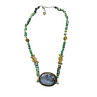 Vintage 30” “Z” Agate Beaded Western Necklace
