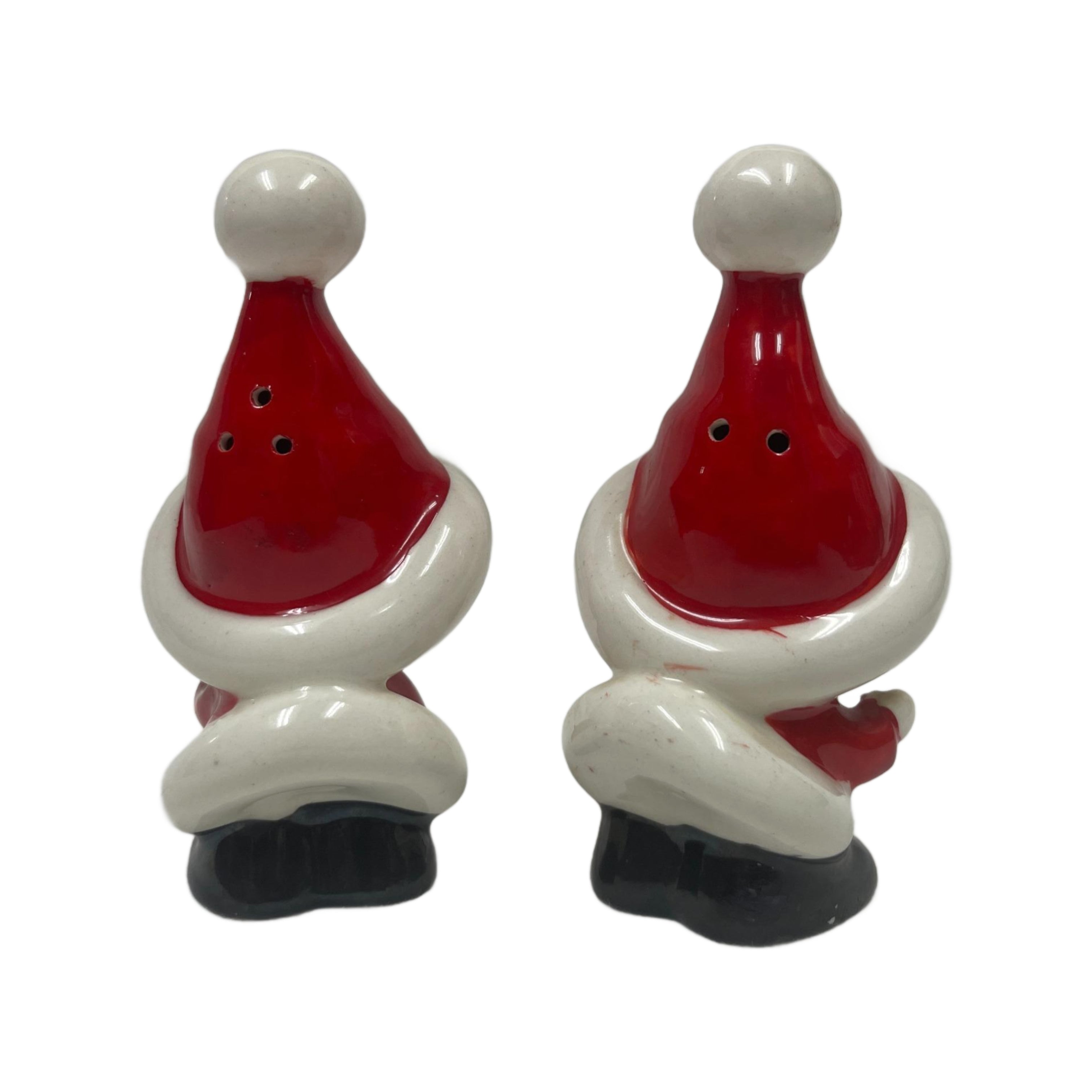 Vintage Lefton Santa Elves Salt & Pepper Shakers