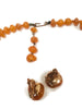 Vintage Amber Necklace & Earring Set