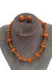 Vintage Amber Necklace & Earring Set